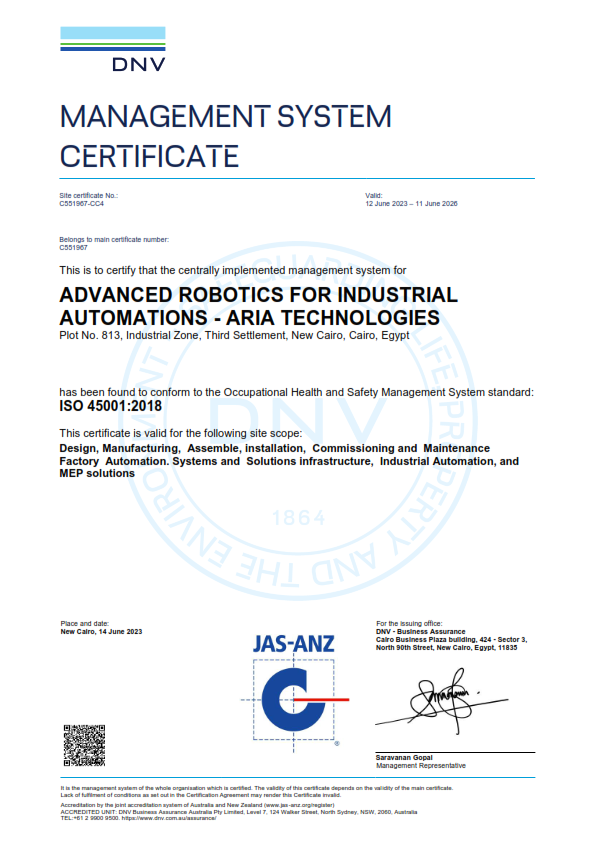 ARIA ISO 45001 - 2023 - 2026