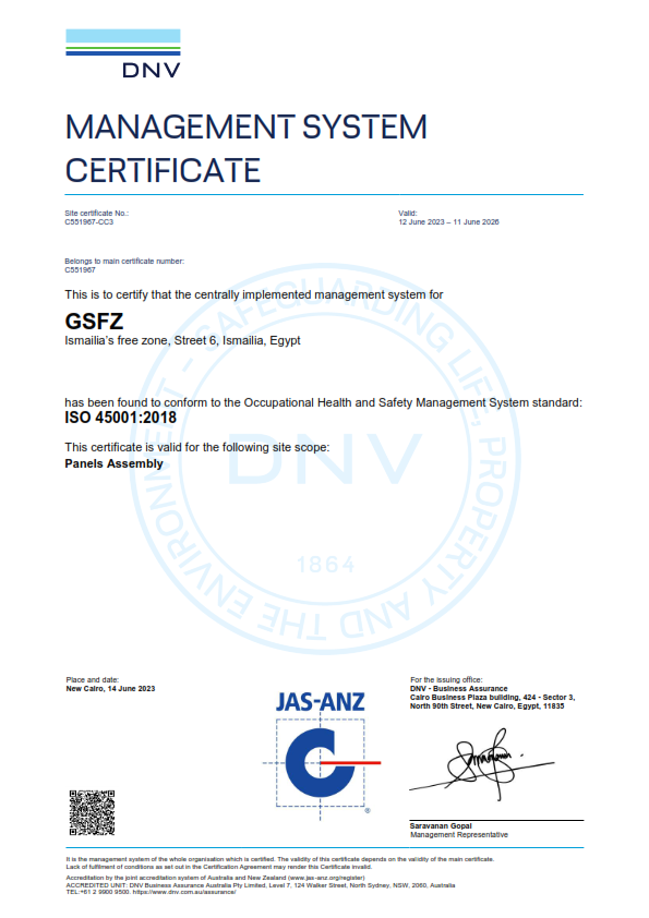 GSFZ ISO 45001 - 2023 to 2026